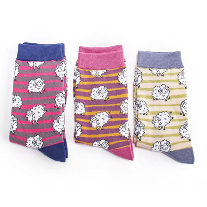 Miss Sparrow  Sheep & Stripes Socks Gift Box