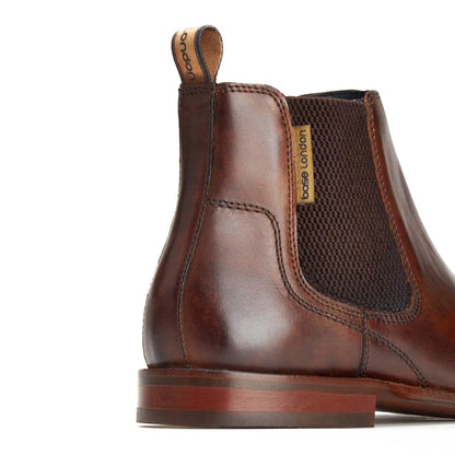 Base London Sikes Dealer Boot Washed Brown Leather Chelsea Style