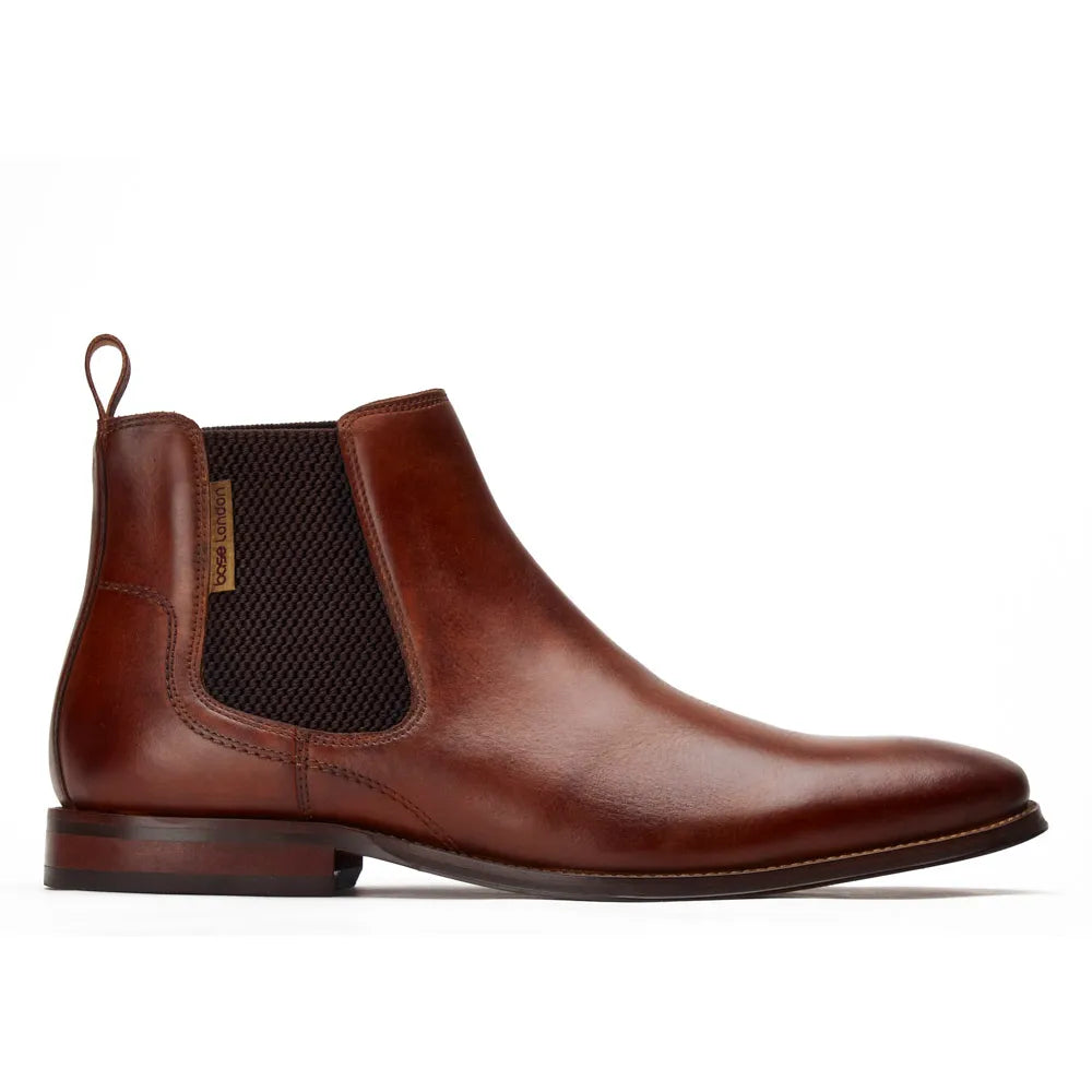 Base London Sikes Dealer Boot Washed Tan Leather Chelsea Style