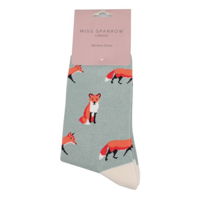 Miss Sparrow  Foxes Socks Duck Egg