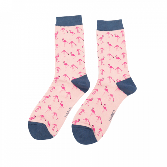 Miss Sparrow  Wild Flamingo Sock Dusky Pink
