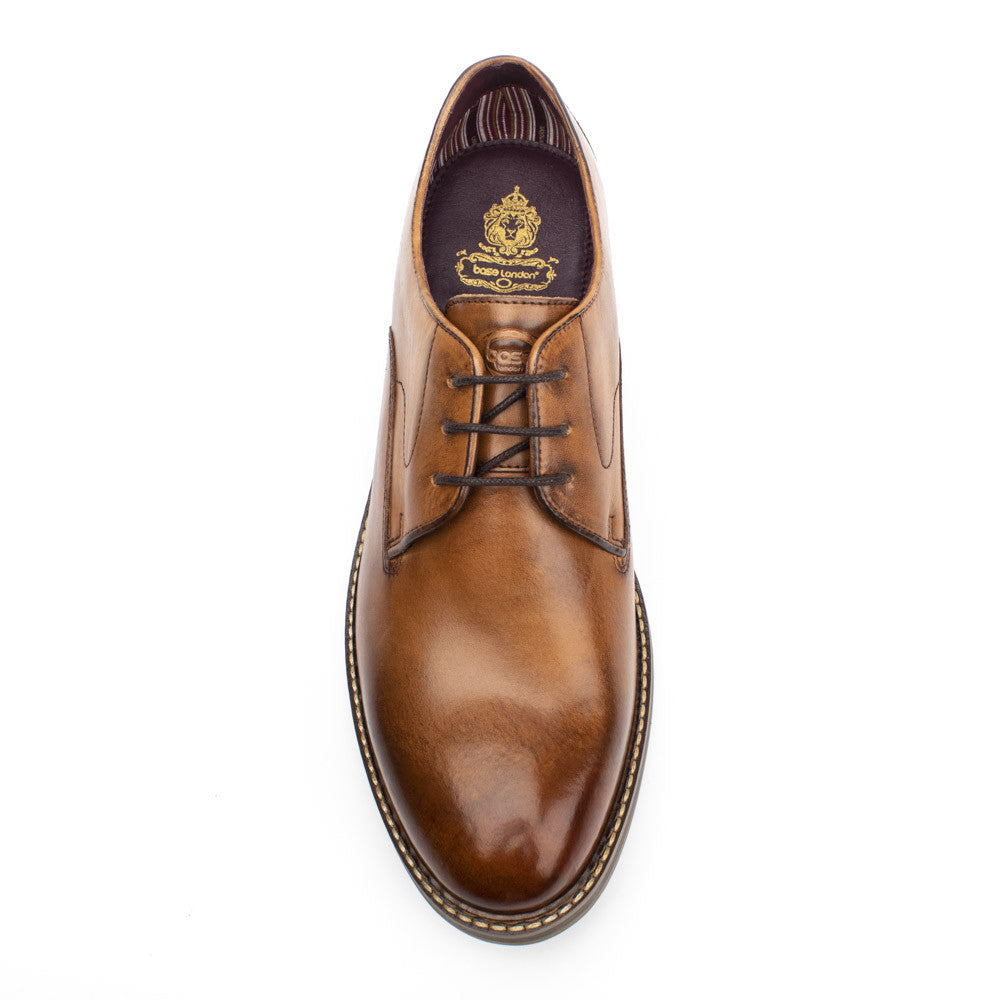 Base London Wayne in Burnished Tan Stylish Shoe